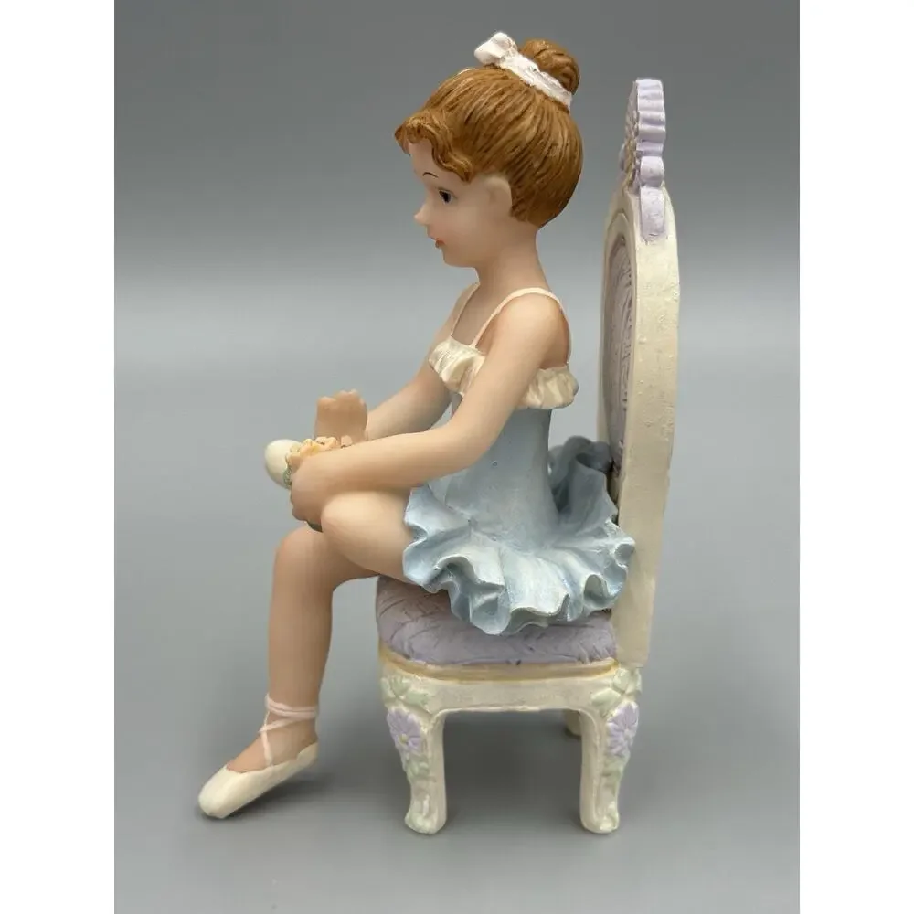 Vintage 2002 Sitting Ballerina Figurine Precious Ballerina Collection Roman Inc.